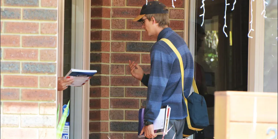 Andy doing Canvassing